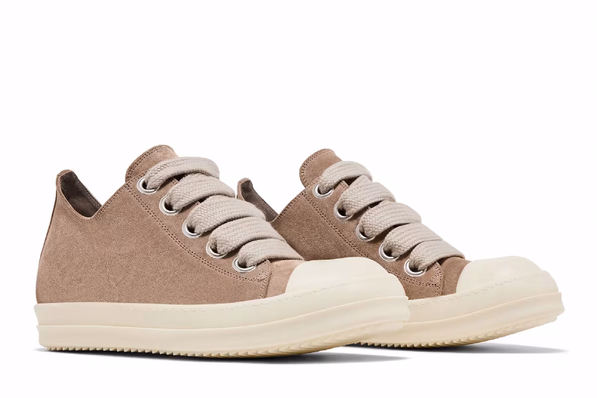 Rick Owens Hollywood Jumbo Laced Low Flesh, view 9