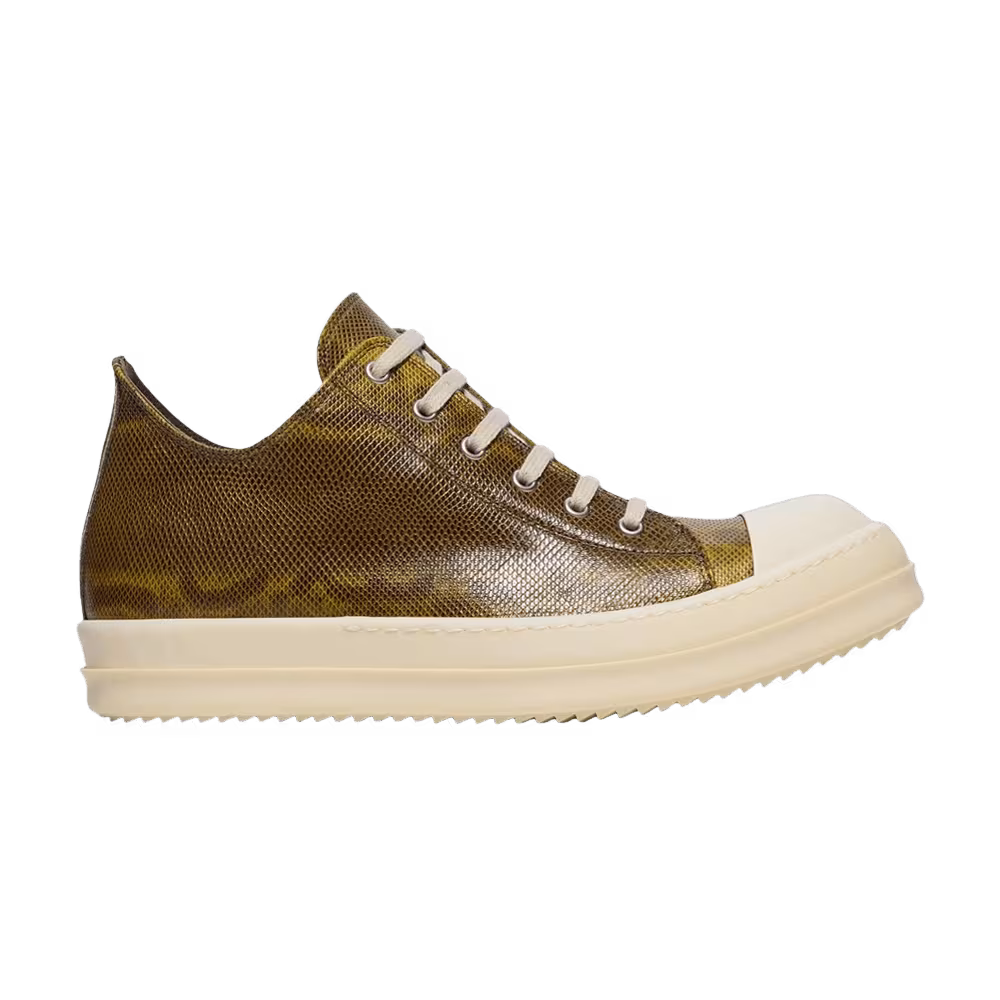 Rick Owens Hollywood Low Snakeskin - Acid Milk