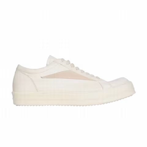 Rick Owens Scarpe In Pelle Vintage Sneaks 'Milk'