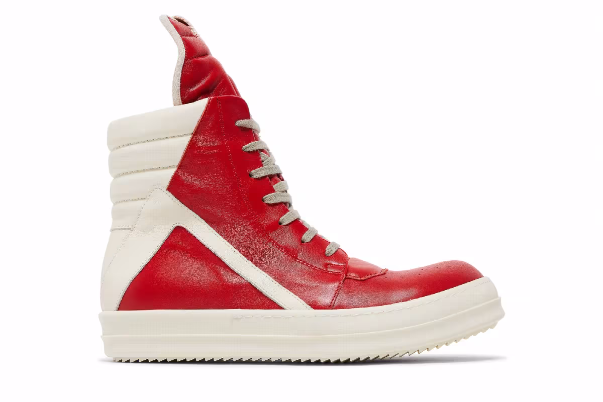 Rick Owens Geobasket Red Milk, view 2