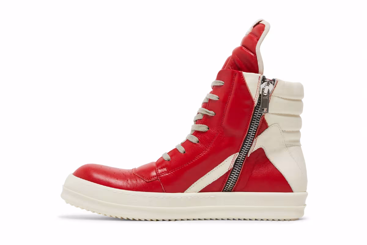 Rick Owens Geobasket Red Milk, view 4