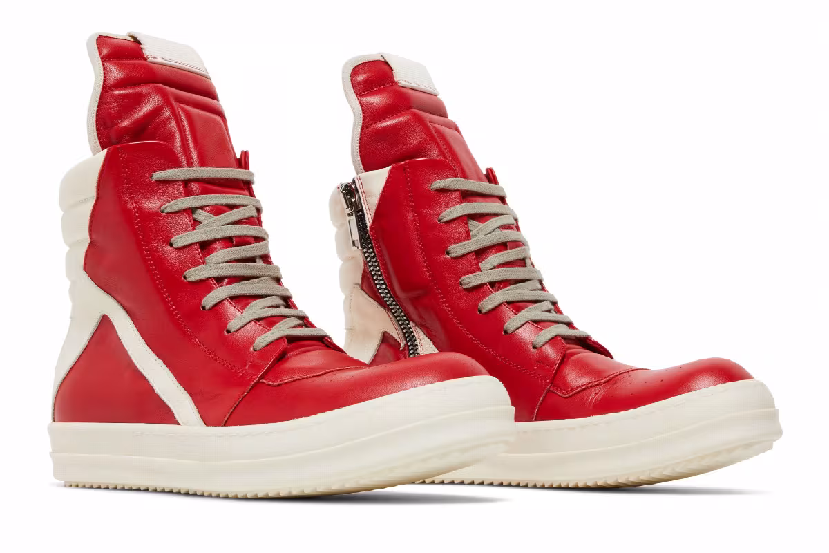 Rick Owens Geobasket Red Milk, view 9