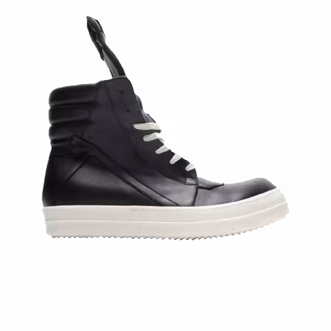 Rick Owens FW17 Glitter Geobasket 'Black and Milk White'