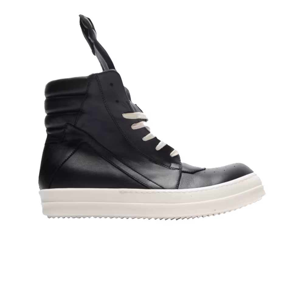 Rick Owens FW17 Glitter Geobasket Black and Milk White