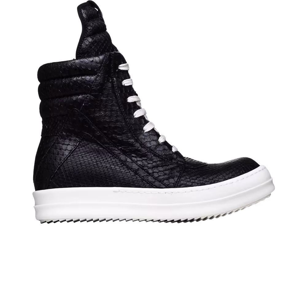 Rick Owens Geobasket Black Python