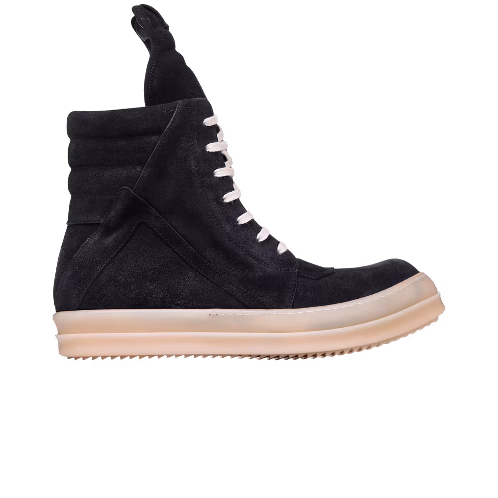 Rick Owens SS18 Dirt Geobasket Faded Black Leather