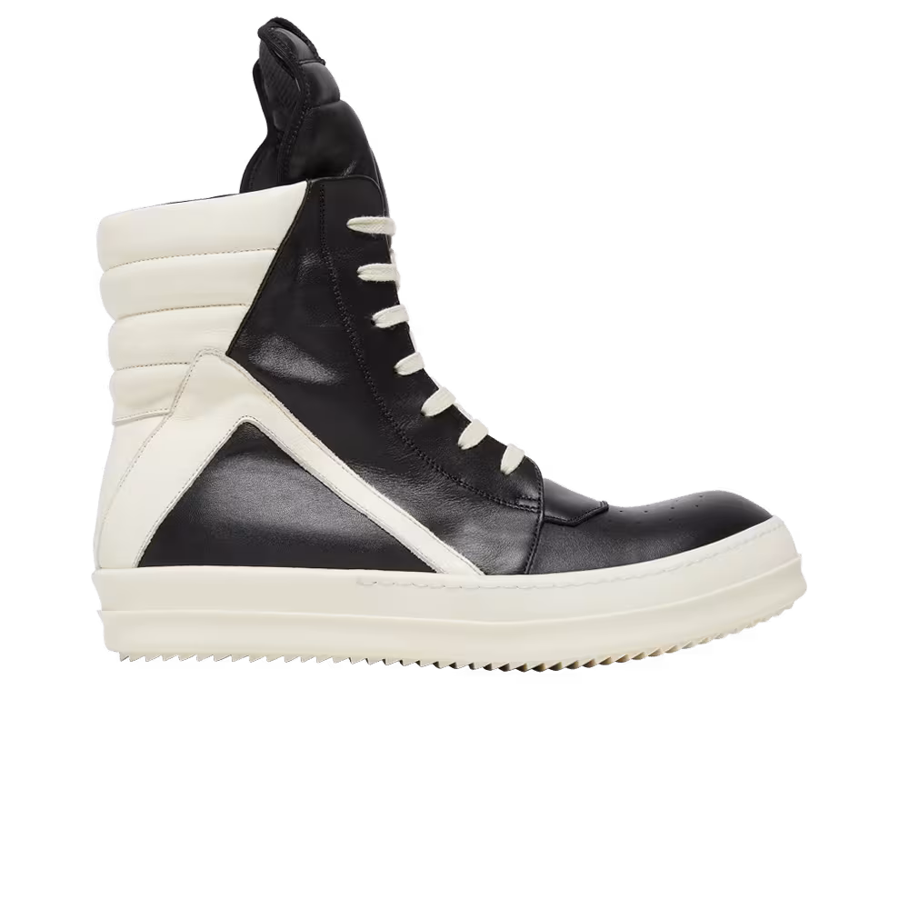 Rick Owens Geobasket High Black Milk