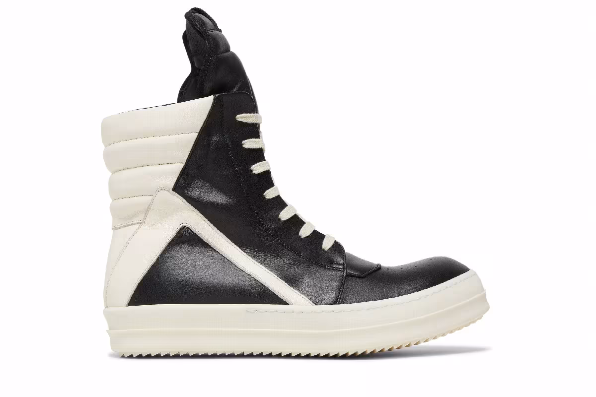 Rick Owens Geobasket High Black Milk, view 2
