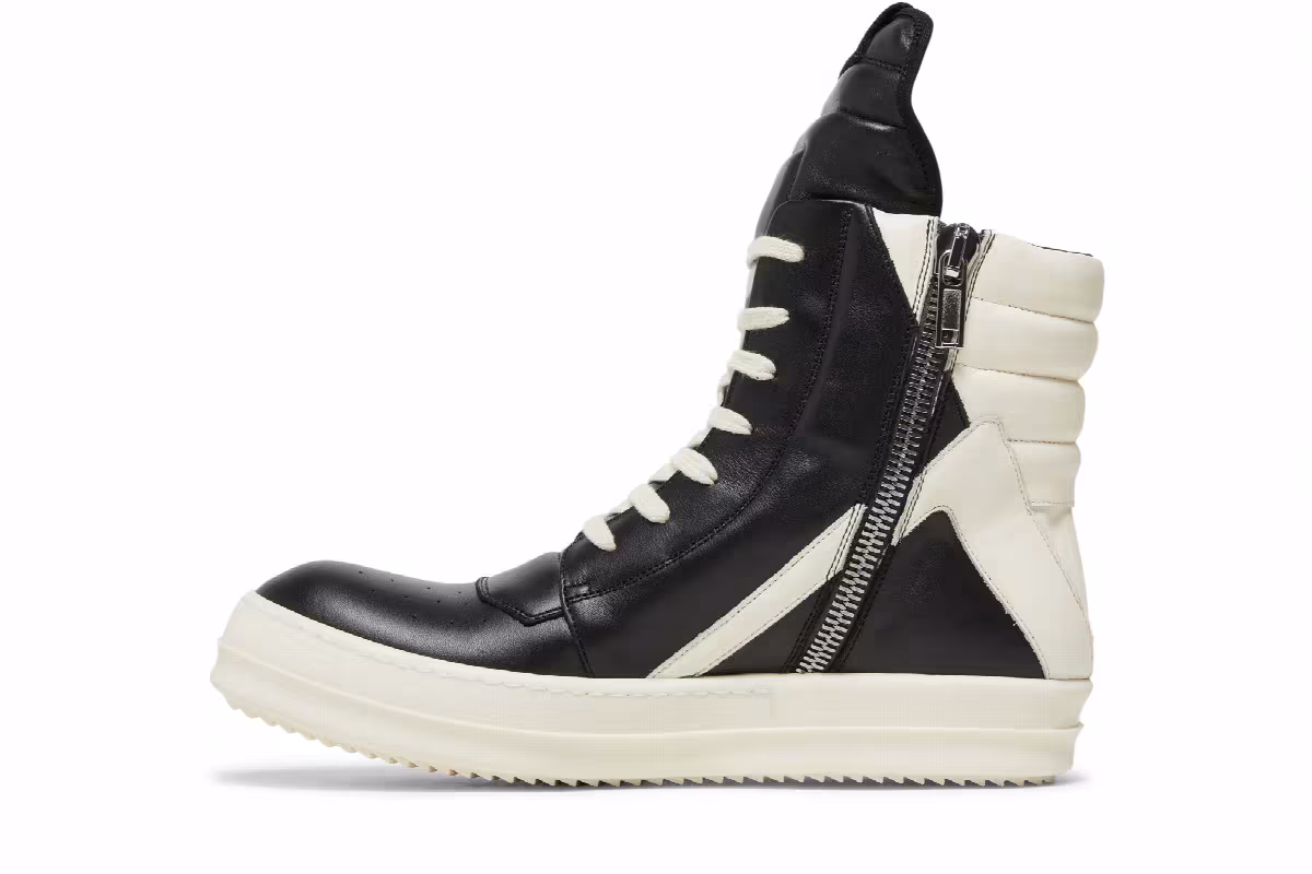 Rick Owens Geobasket High Black Milk, view 4
