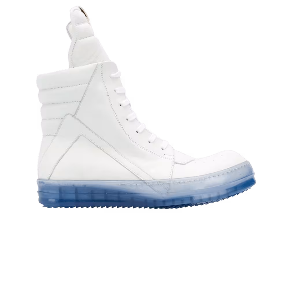 Rick Owens Geobasket High Chalk White Blue Transparent