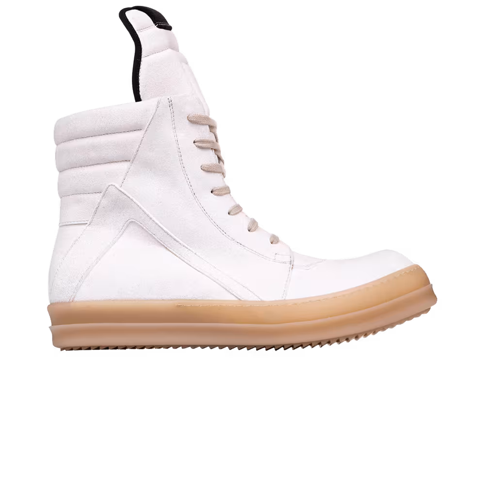 Rick Owens SS18 Dirt Geobasket Natural White Leather