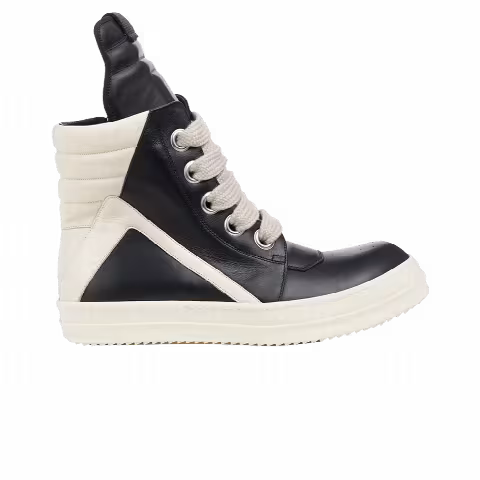 Rick Owens Strobe Geobasket Megalace High 'Black Milk'