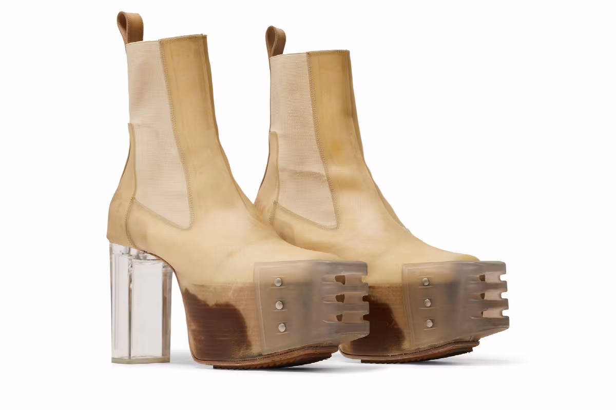 Rick Owens Strobe Runway Beatle Platform Black, view 9