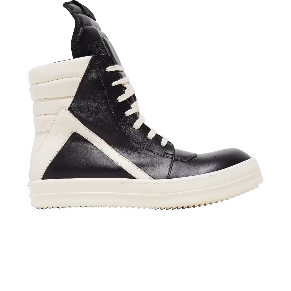 Rick Owens Strobe Geobasket High Black Milk