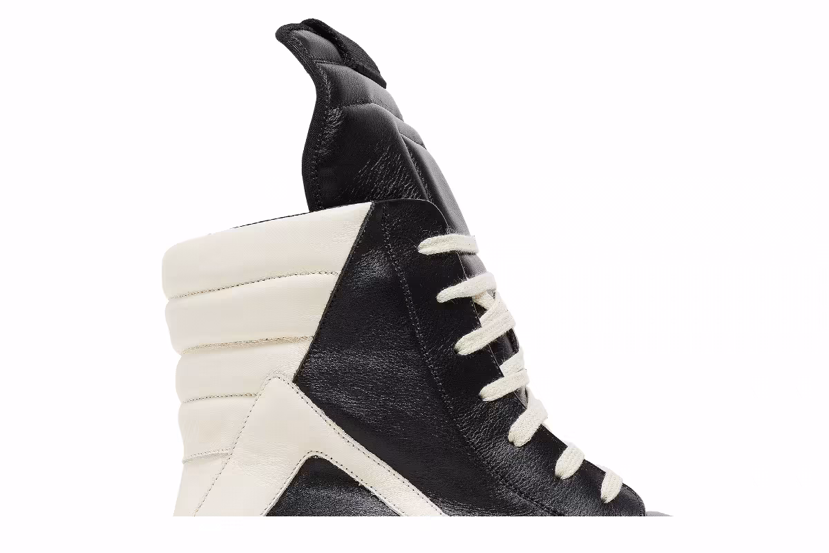 Rick Owens Strobe Geobasket High Black Milk, view 3