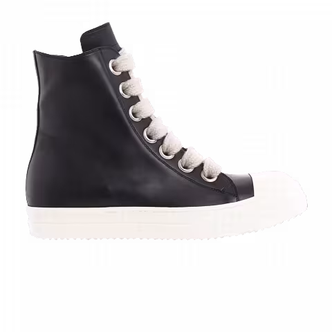 Rick Owens Wmns Strobe Leather Megalace High 'Black Milk'