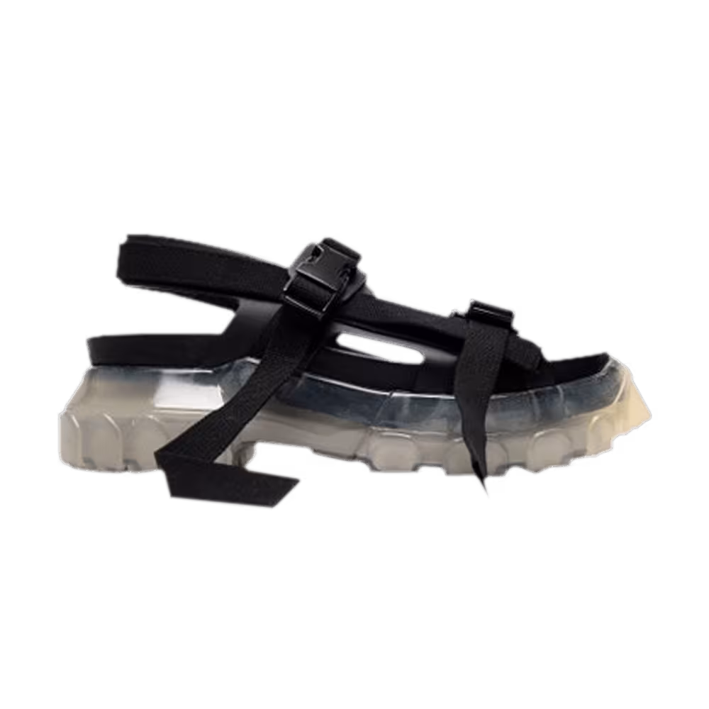 Rick Owens Tractor Sandal Black Clear Sole