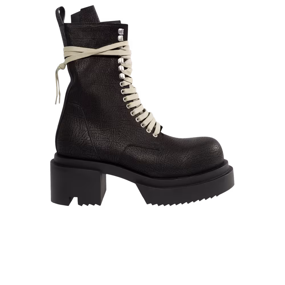 Rick Owens Bogun Lace-Up Boot Black