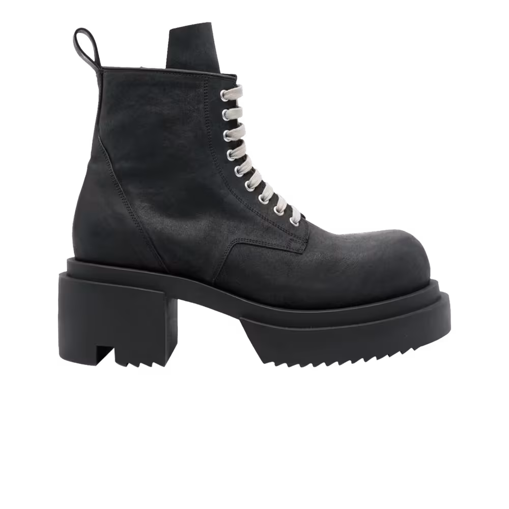 Rick Owens Low Army Bogun Lace-Up Boot Black