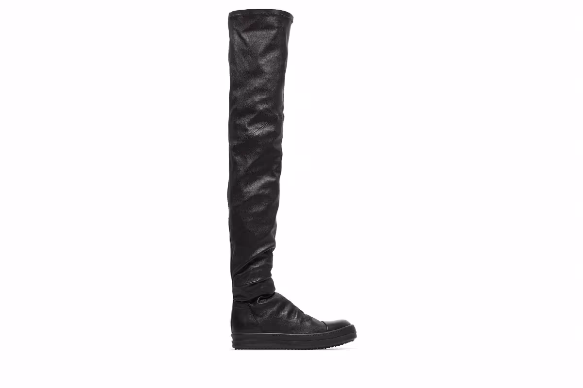 Rick Owens Women's Fogachine Stockings Sneaker Black, view 2
