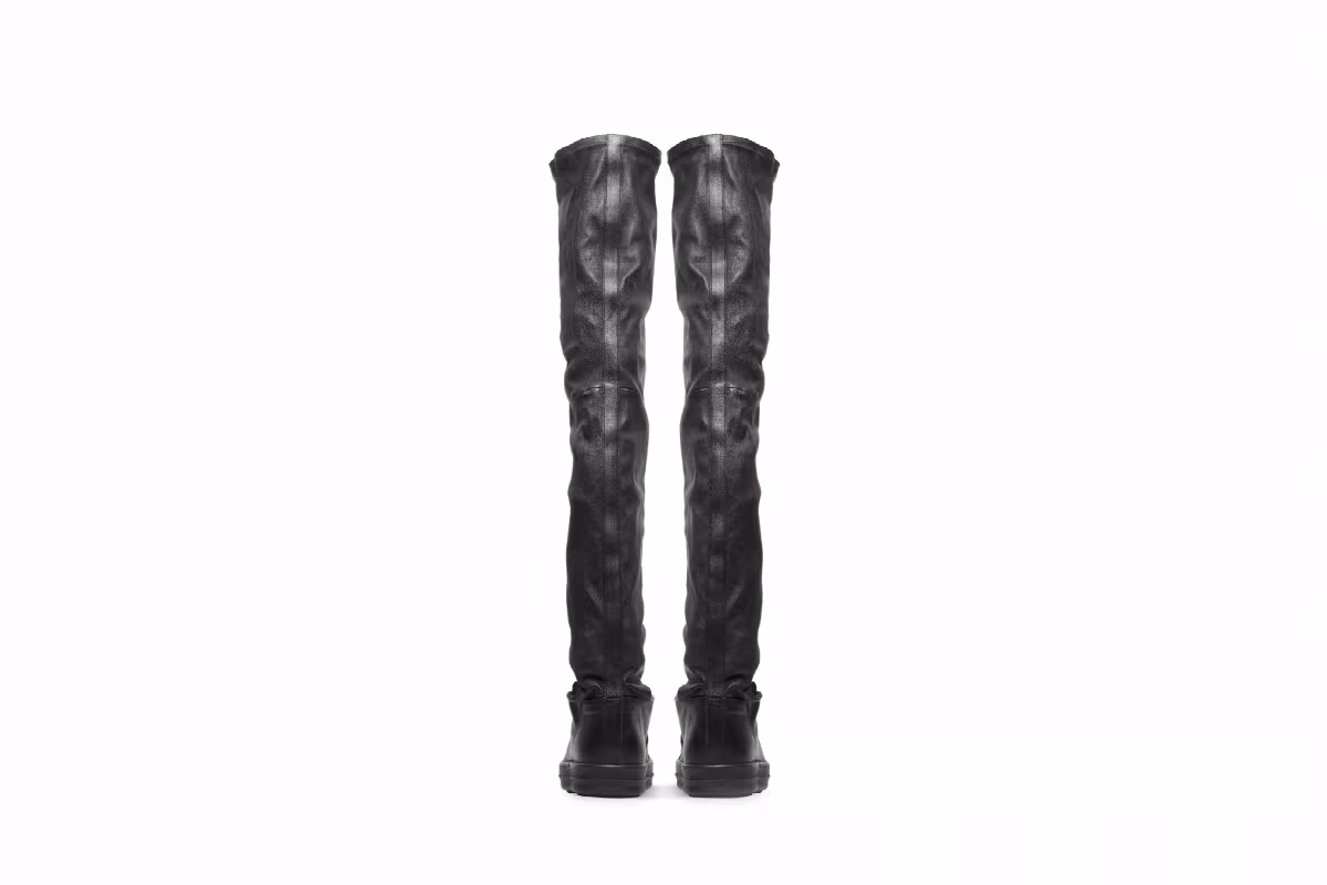 Rick Owens Women's Fogachine Stockings Sneaker Black, view 7