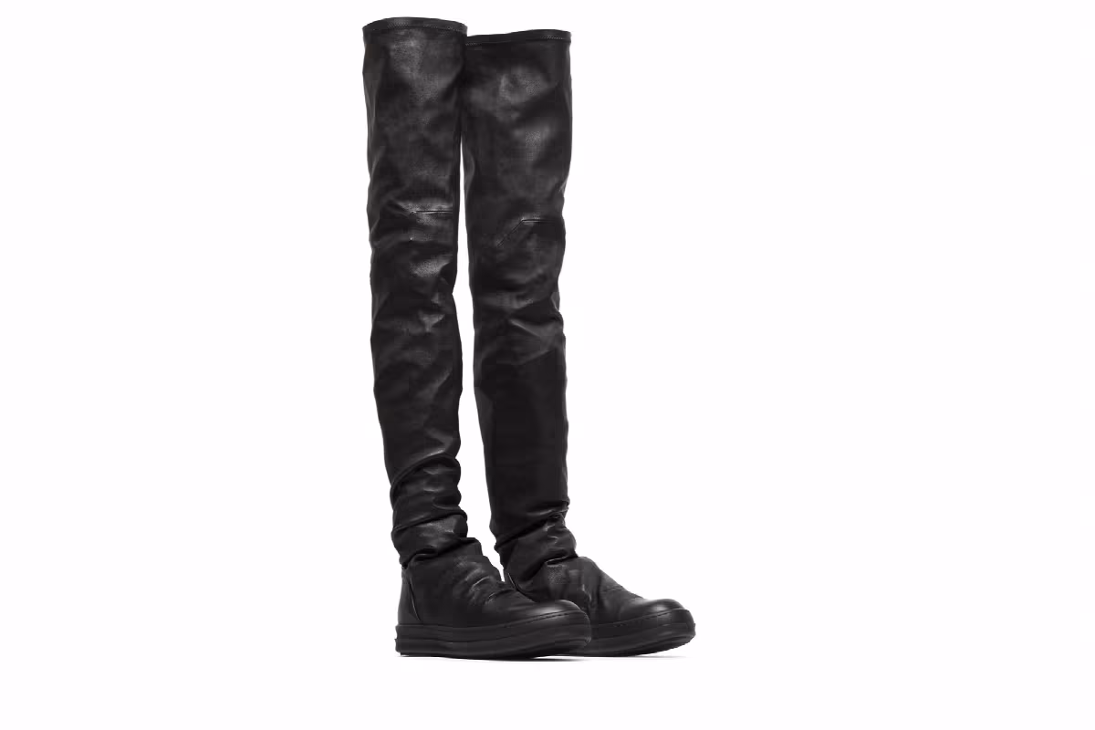 Rick Owens Women's Fogachine Stockings Sneaker Black, view 9