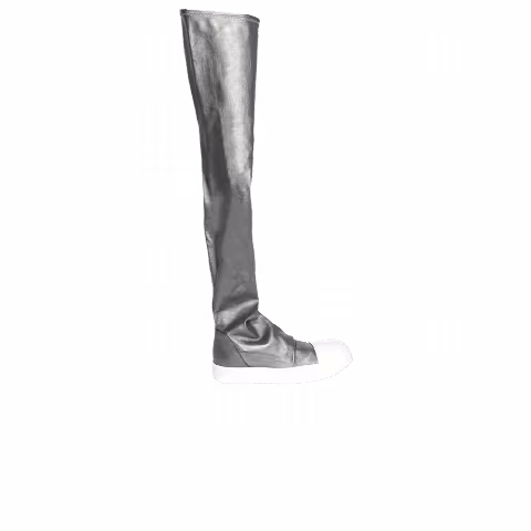 Rick Owens Wmns Lido Knee-High Stocking Sneaks 'Gunmetal'