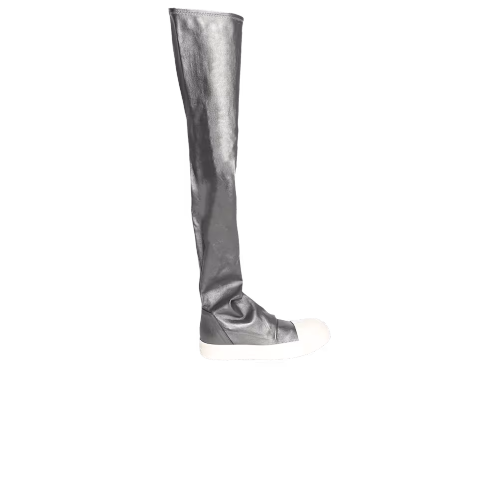 Rick Owens Women's Lido Knee-High Stocking Sneaks Gunmetal