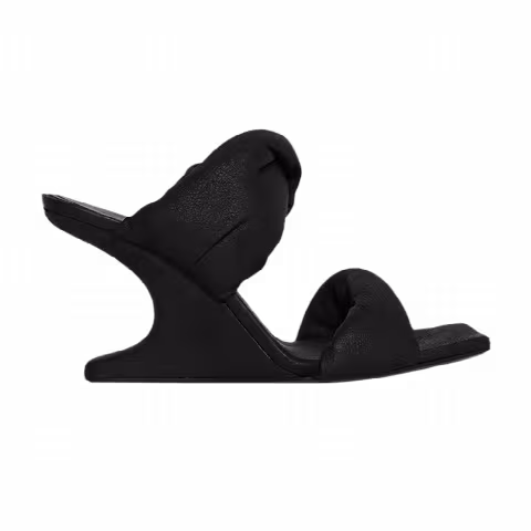 Rick Owens Wmns Cantilever 8 Twisted Leather Sandal 'Black'