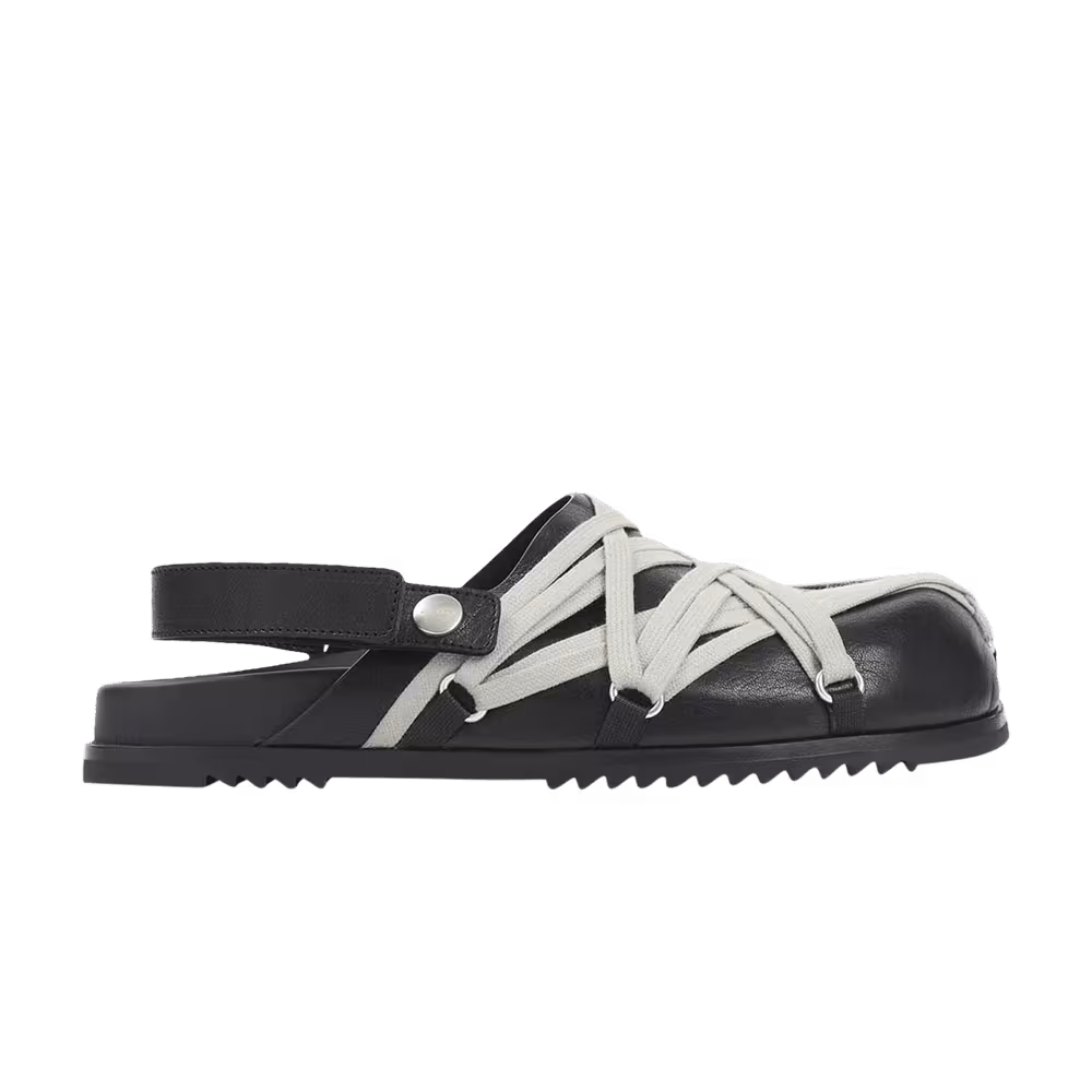 Rick Owens Megalace Granola Mule Black