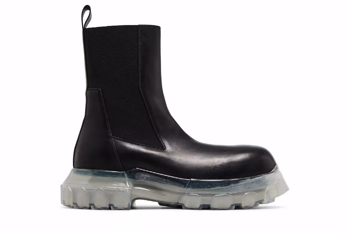 Rick Owens Beatle Bozo Tractor Black Clear, view 2