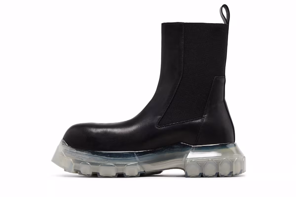 Rick Owens Beatle Bozo Tractor Black Clear, view 4