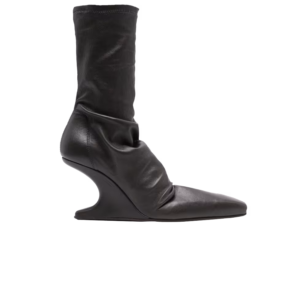 Rick Owens Women's Porterville 85mm Cantilever 8 Sock Boot Black