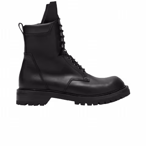 Rick Owens Stivali In Pelle Army Low Boot 'Black'