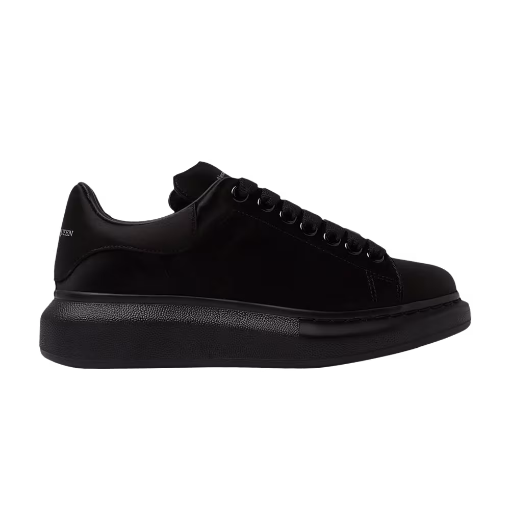 Alexander McQueen Women's Oversized Sneaker Black Satin