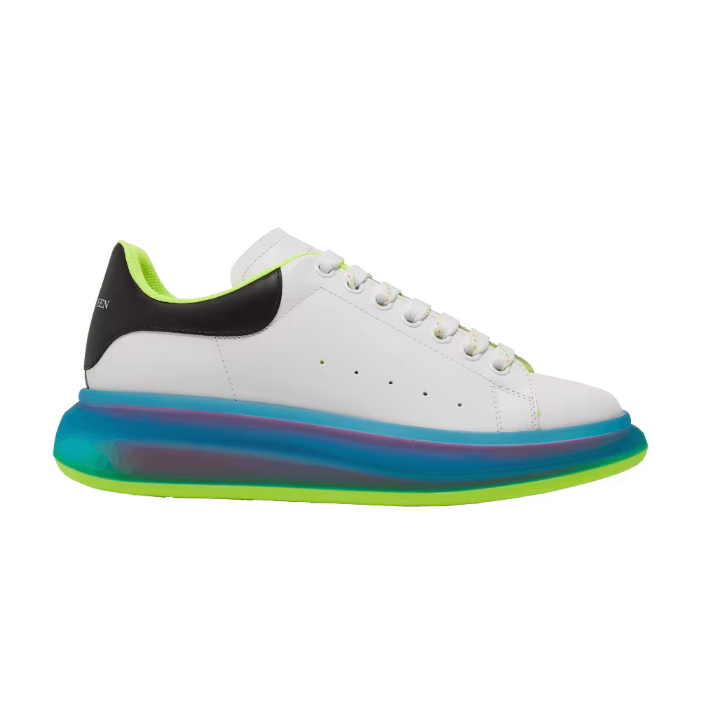 Alexander McQueen Oversized Sneaker Transparent Sole - White Iridescent