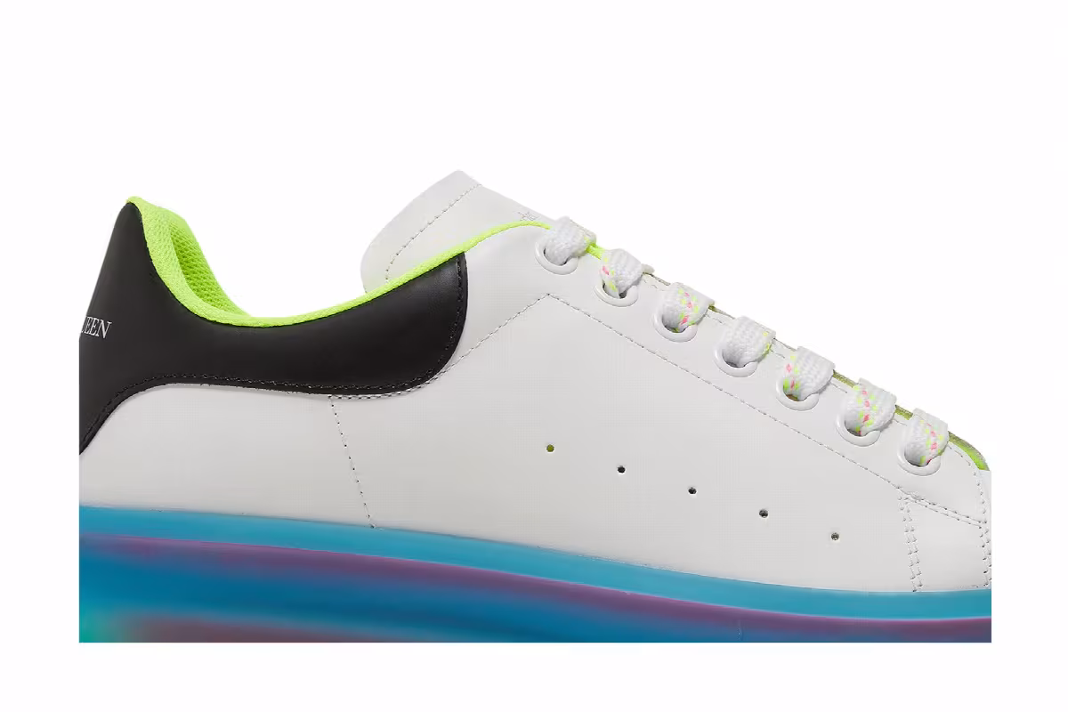 Alexander McQueen Oversized Sneaker Transparent Sole - White Iridescent, view 3