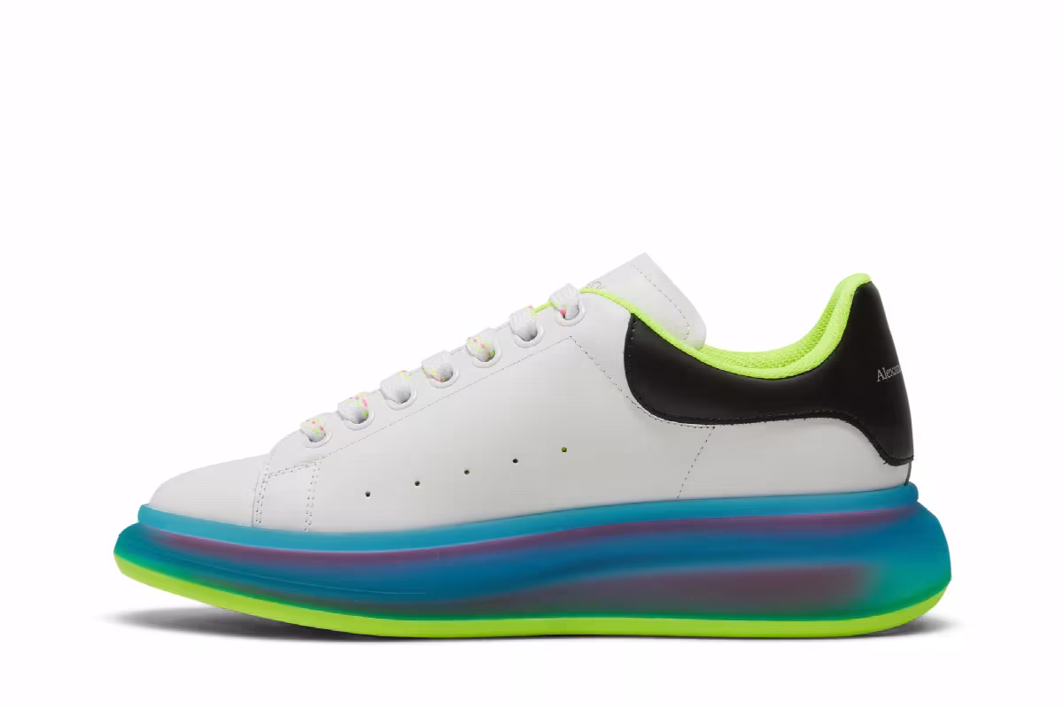 Alexander McQueen Oversized Sneaker Transparent Sole - White Iridescent, view 4