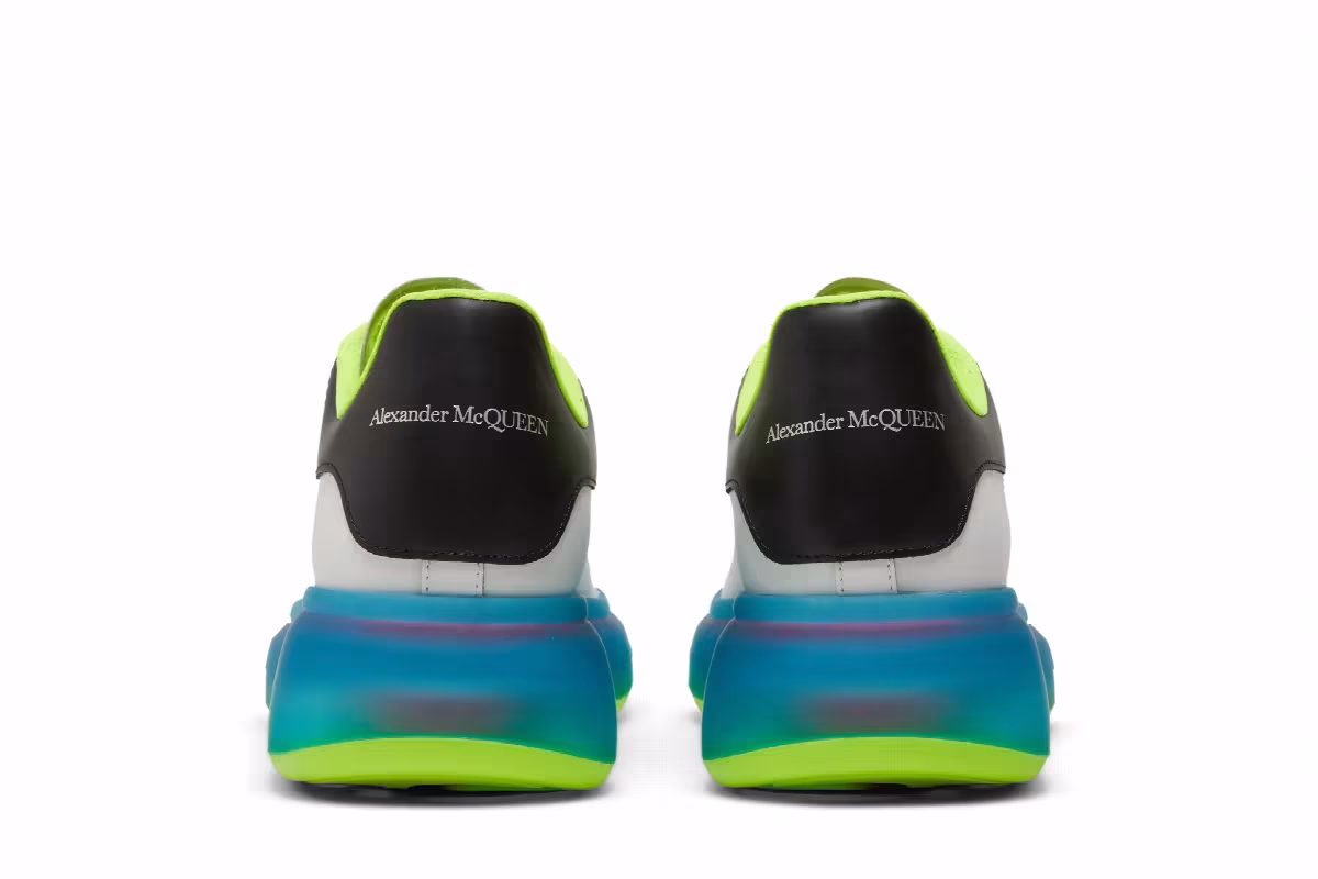 Alexander McQueen Oversized Sneaker Transparent Sole - White Iridescent, view 7