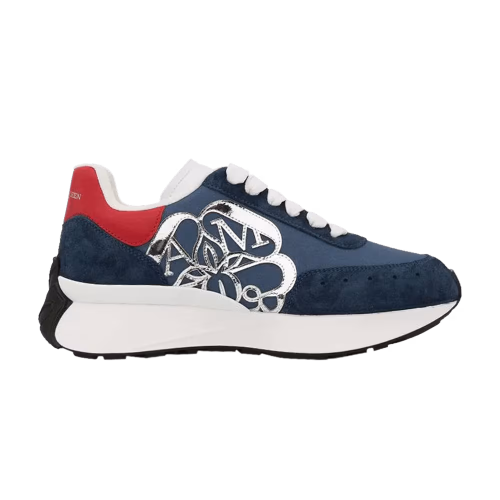Alexander McQueen Sprint Runner Blue Silver