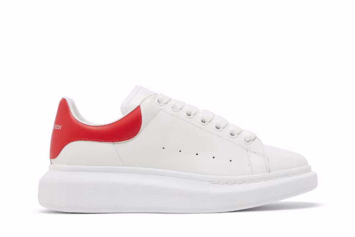 Alexander McQueen Oversized Sneaker White Lust Red, view 2