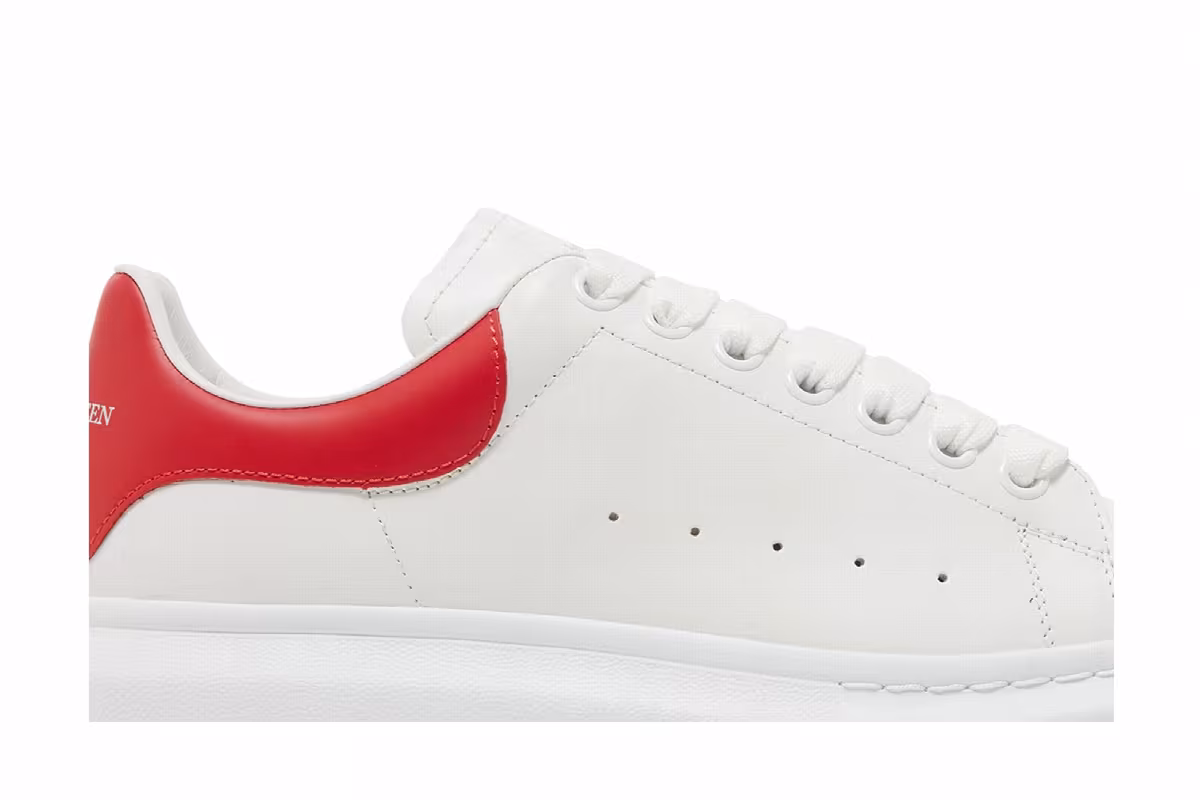 Alexander McQueen Oversized Sneaker White Lust Red, view 3