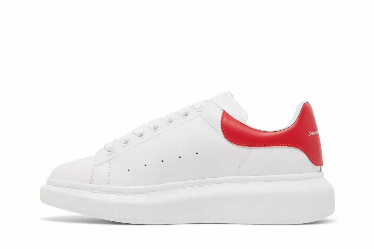 Alexander McQueen Oversized Sneaker White Lust Red, view 4