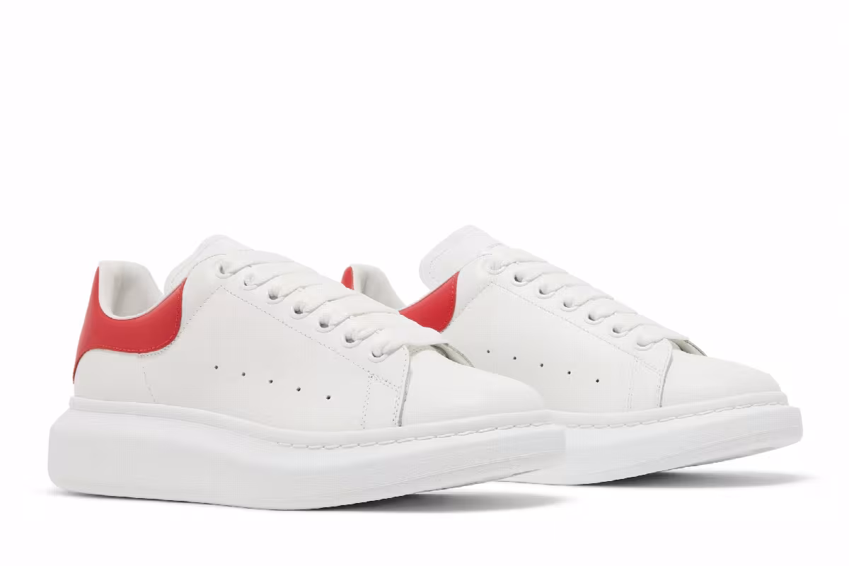 Alexander McQueen Oversized Sneaker White Lust Red, view 9