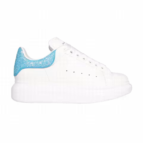 Alexander McQueen Wmns Oversized Sneaker 'New Cerulean Blue Glitter'