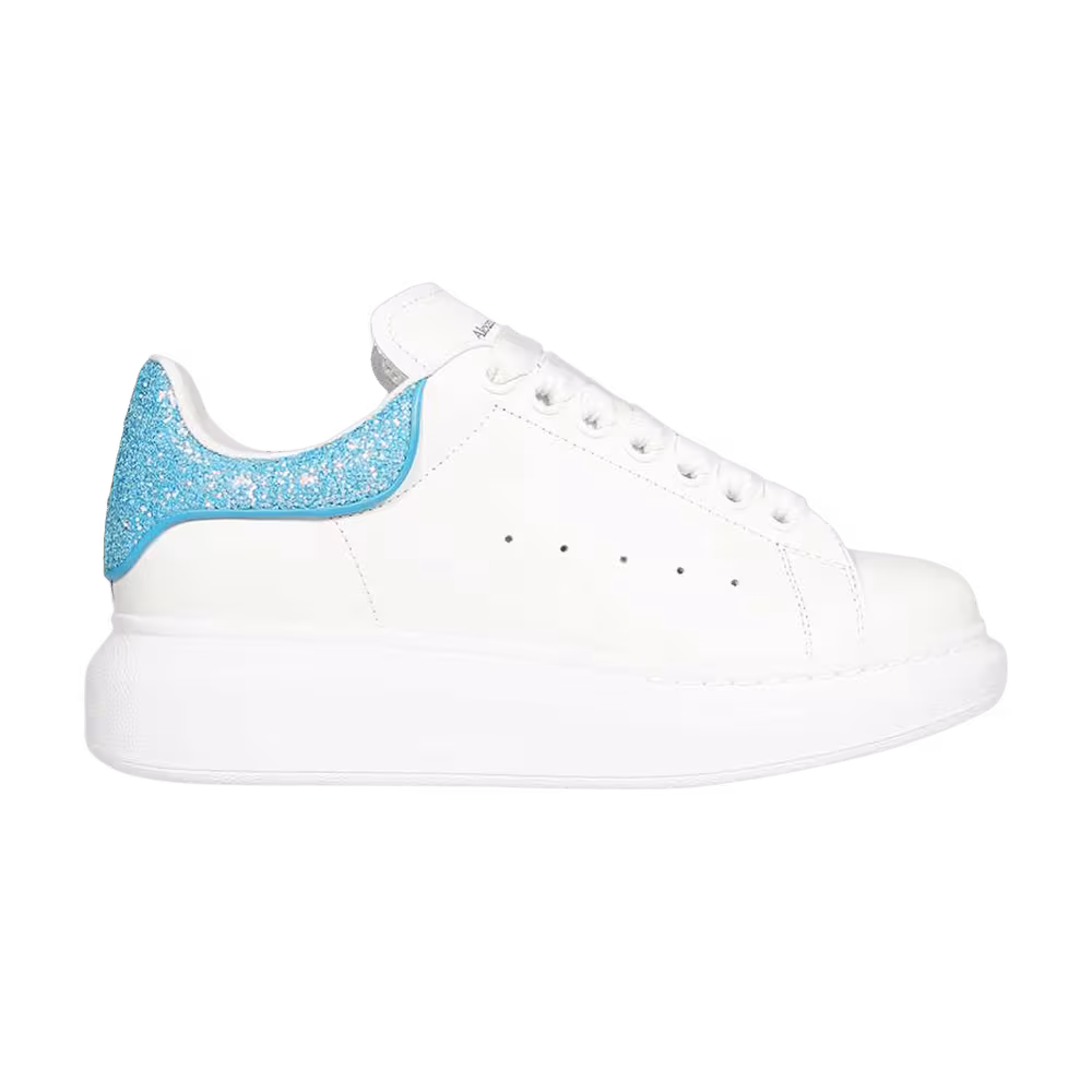Alexander McQueen Women's Oversized Sneaker New Cerulean Blue Glitter