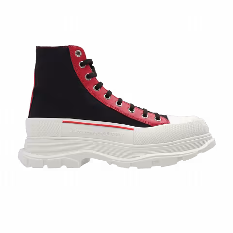 Alexander McQueen Tread Slick Boots 'Black Red'