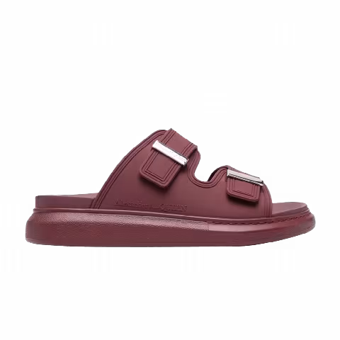 Alexander McQueen Hybrid Double Buckle Sandal 'Burgundy'