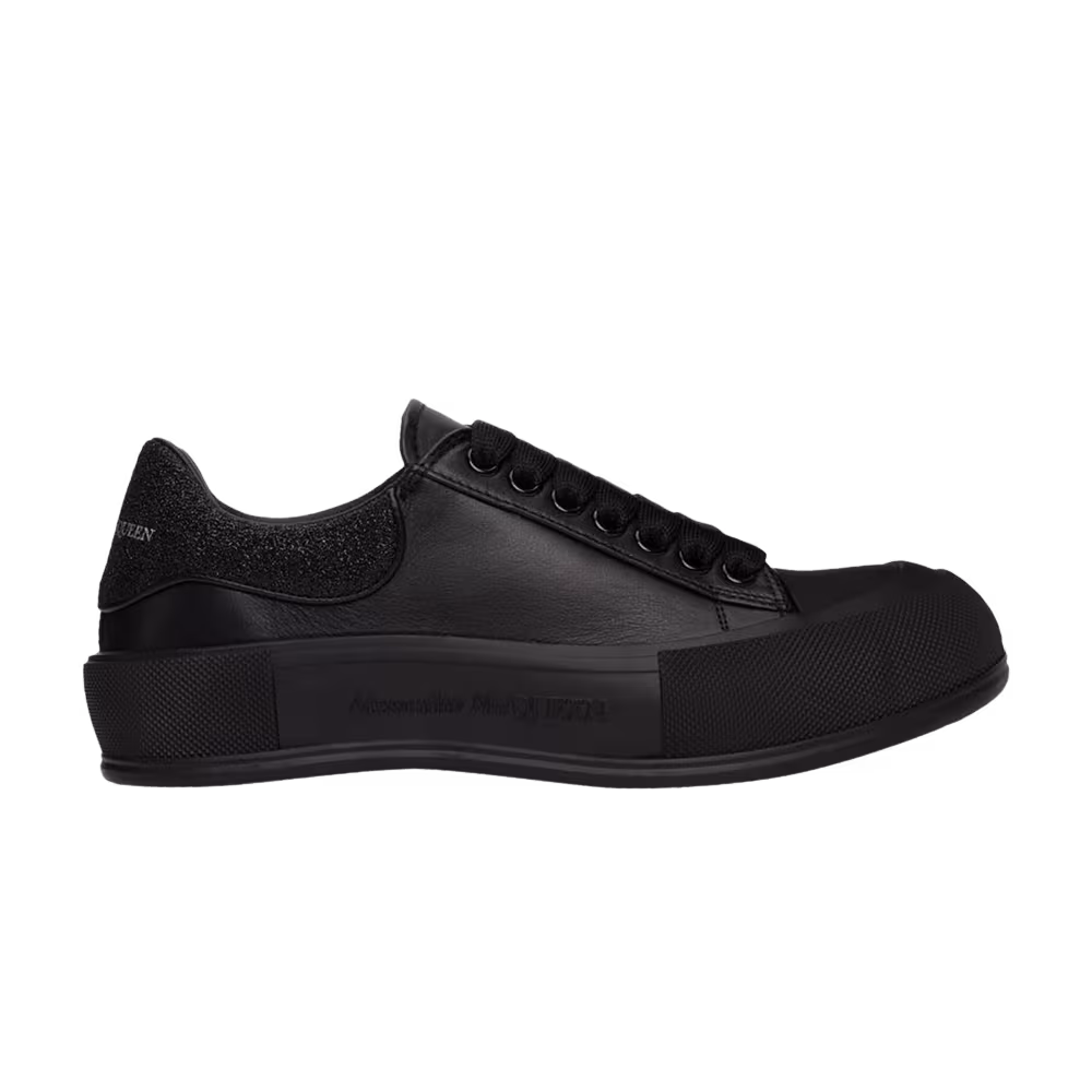 Alexander McQueen Deck Lace-Up Plimsoll Black Starry Night