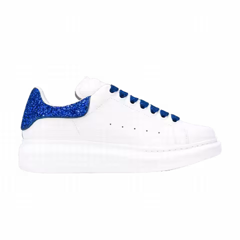 Alexander McQueen Wmns Oversized Sneaker 'White Blue Crystal Glitter'